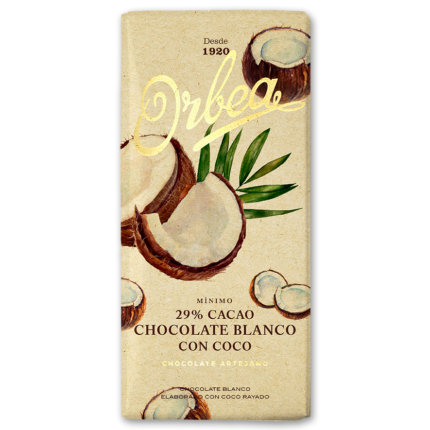 Chocolate Blanco con Coco