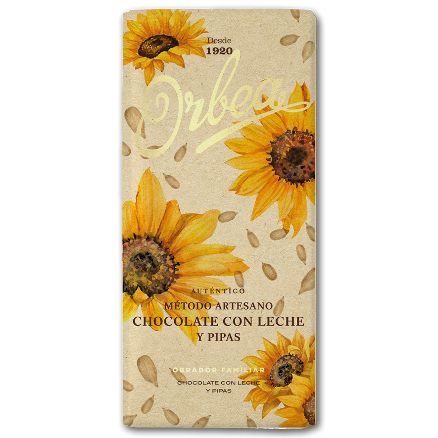 Chocolate con leche y pipas