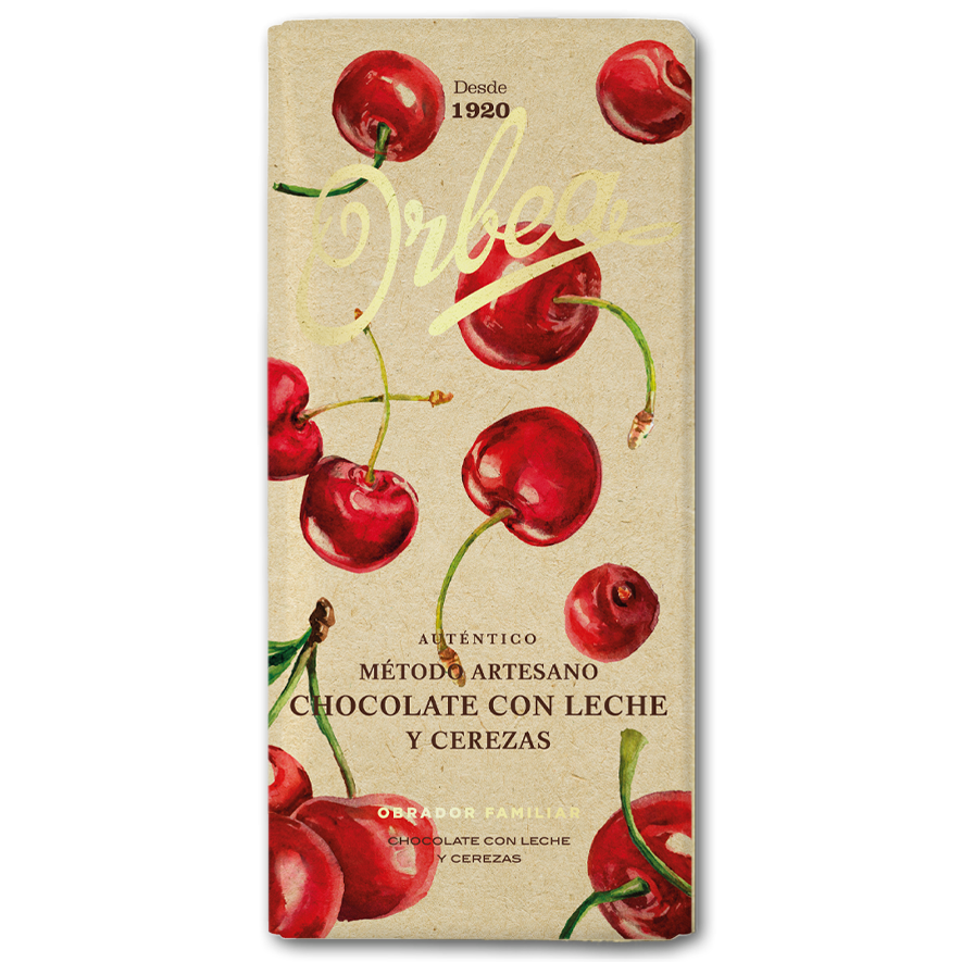 Chocolate con leche y cereza